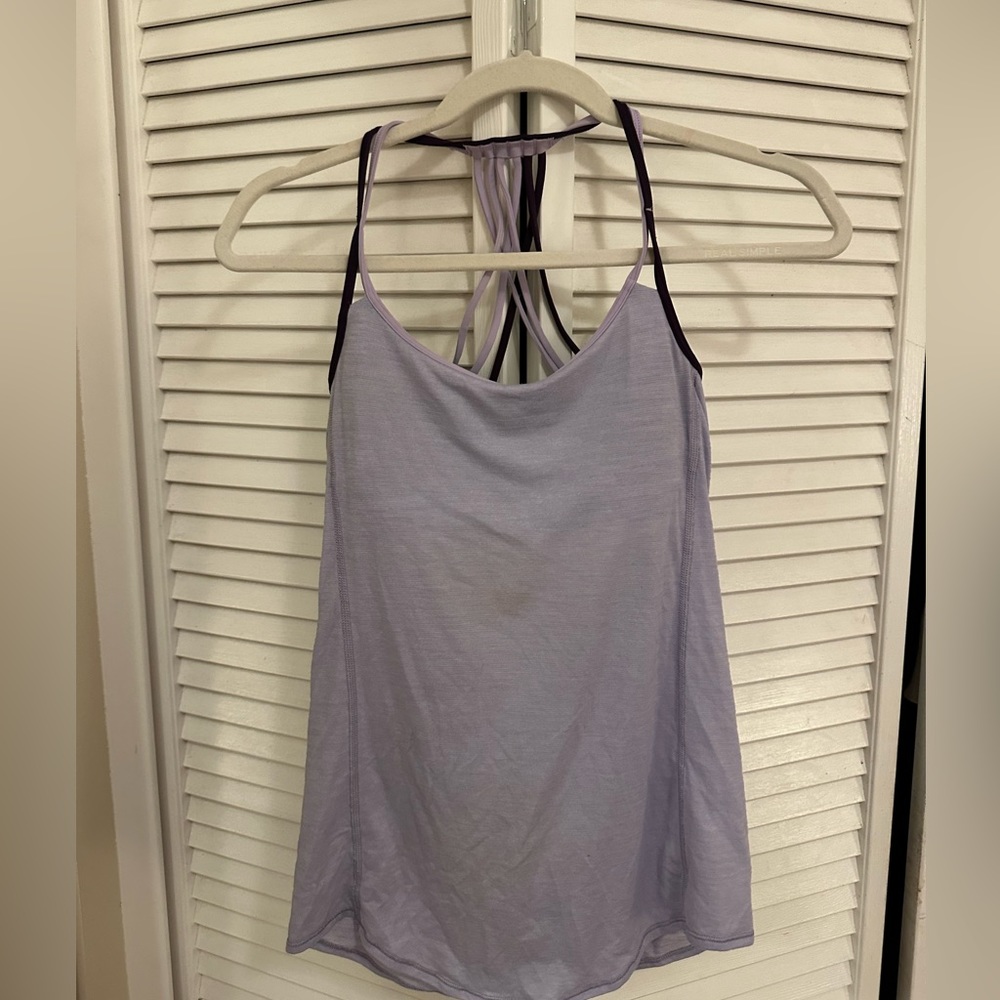 Lululemon tank with built in bra, size 4